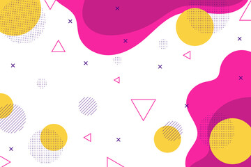 Trendy concept abstract geometric design, memphis background. Applicable for placards, brochures, posters, covers and banners. Vector illustration.