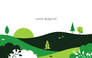 Cool Summer Line Background Illustration 

