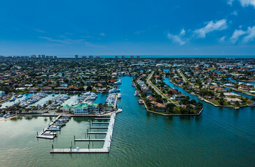 Marco Island Florida Aerial View Ocean Horizon