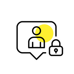 Secure chatting icon. Pixel perfect, editable stroke line art icon