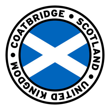 Round Coatbridge Scotland United Kingdom Flag Clipart