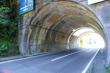 Tunnel in Shimoda seaside area in Japan