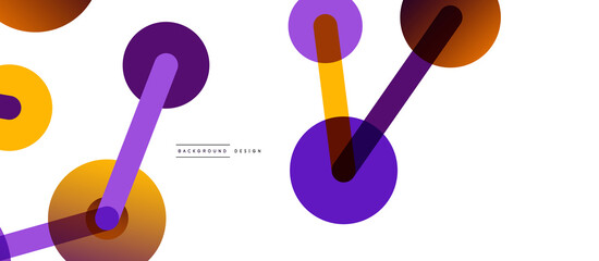 Abstract background. Round dots connected by lines. Trendy techno business template for wallpaper, banner, background or landing