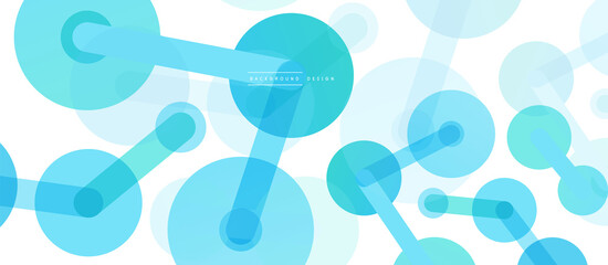 Line points connections geometric abstract background. Circles connected by lines. Trendy techno business template for wallpaper, banner, background or landing