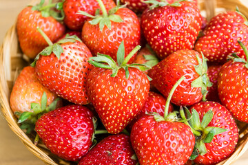 fresh red strawberries