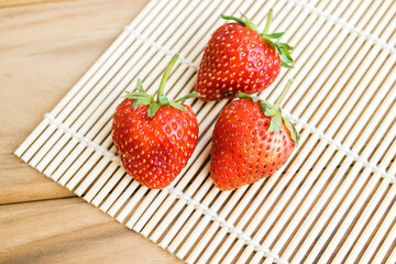 fresh red strawberries