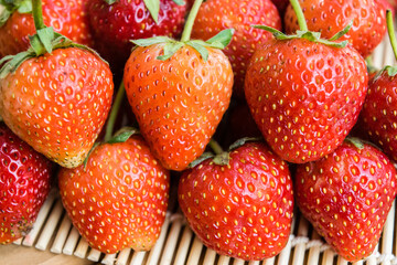 fresh red strawberries