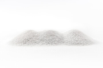 heap of salt isolated on white background 