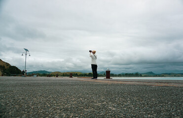 Visiting Tolaga Bay in Gisborne, New Zealand.