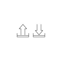 Upload and download arrow icon , up arrow and down arrow