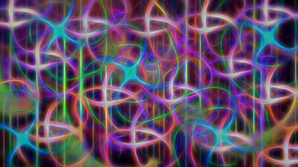 Abstract textural multicolored luminous fractal background.