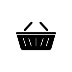 Shopping cart icon. suitable for shopping symbol. glyph icon style. silhouette. simple design editable. Design template vector