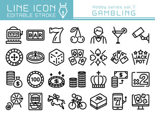 ラインアイコン　ホビーシリーズvol.7　ギャンブル・カジノ