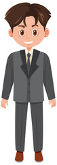 Businessman in gray suit