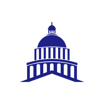 Capitol building vector icon illustration sign	