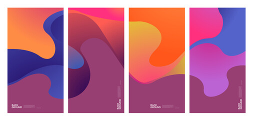 Colorful abstract liquid and fluid shape for banner and brochure design