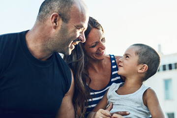 Family means everything to them. Cropped shot of a family of three spending the day outdoors.