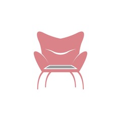 Chair icon flat design illustration template