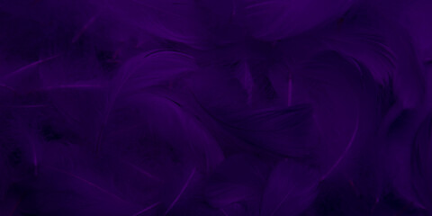 Dark Purple Feathers Texture Background