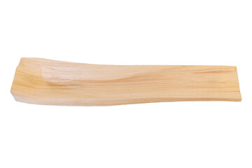 A piece of firewood isolated on a white background