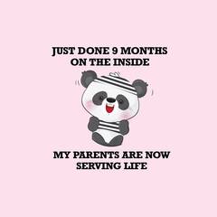 baby shirt ready to print graphic with panda