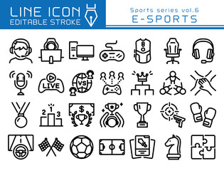 ラインアイコン　スポーツシリーズvol.6　eスポーツ