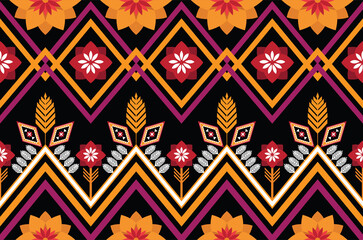 Geometric ethnic oriental ikat pattern traditional Design for background,fabric,wrapping,clothing,wallpaper,Batik,carpet,embroidery style.