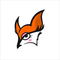 Vixen logo illustration vector isolated