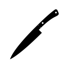 Knife Black and White Icon. Silhouette Design Element on Isolated White Background