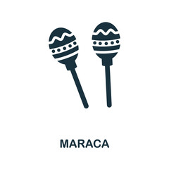 Maraca icon. Simple element from musical instruments collection. Creative Maraca icon for web design, templates, infographics and more