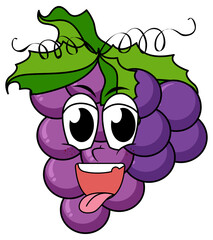 Grapes with happy face
