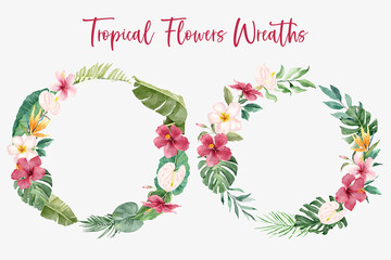 Wreaths of Tropical Flowers Collection