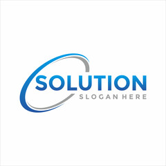 Solutions Logo concept . Abstract emblem, designs template.