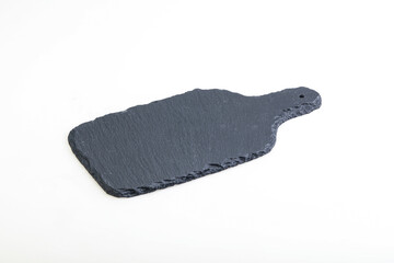 Black stone board isolated on white