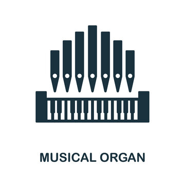 Musical Organ icon. Simple element from musical instruments collection. Creative Musical Organ icon for web design, templates, infographics and more