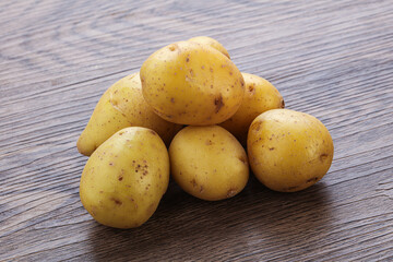 Raw small organic baby potato