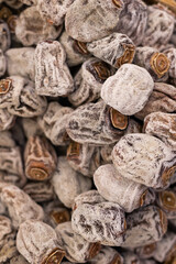 Dried persimmon on the counter of the market