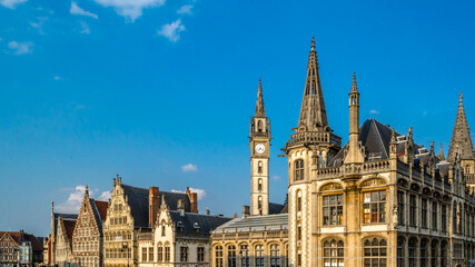 Fototapeta na wymiar Flemish architecture in Ghent, Belgium