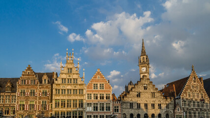 Fototapeta na wymiar Flemish architecture in Ghent, Belgium