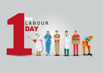 happy international labor day. vector illustration design