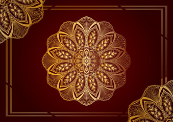 Luxury mandala Gradient golden color Vector Premium Black color Background Pattern Luxury ornamental mandala  Symbol pattern Islamic Vector Premium