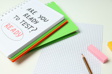 Concept of exams and tests, close up