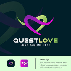 Creative Modern Love Logo Represent 