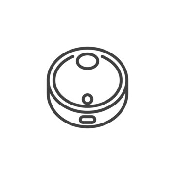 Robot Vacuum Cleaner Line Icon