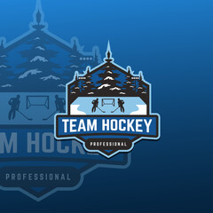 Team hockey modern logo vector