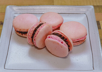 ピンクのマカロン
