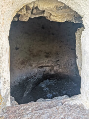 Eltyubyu is the city of the dead. Ancient Stone Crypts in Kabardino-Balkaria, Russia June 2021.