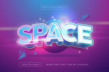 Fototapeta premium Space Text Style Effect Editable
