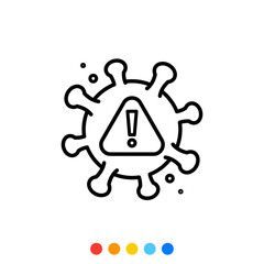 Virus pandemic Vector Outline Icon.