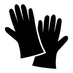 Protective rubber gloves icon. Medical gloves. Vector illustration